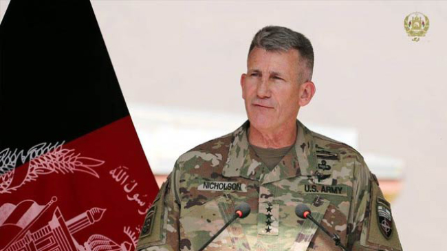  جنرال نیکلسن: طالبان با حمایت کشورهای همسایه افغانستان  به ولایت فراه حـمله کردند